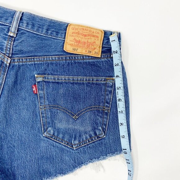 LEVIS | Distressed Denim Cut-Off Shorts - Picture 10 of 10